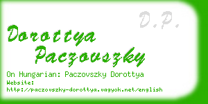 dorottya paczovszky business card